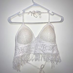 cropped knit tank top